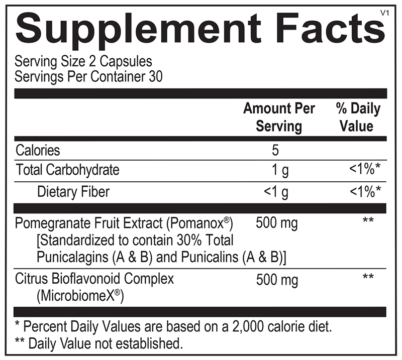 PhytoPre supplement facts image