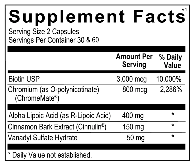 Diaxinol® supplement facts image